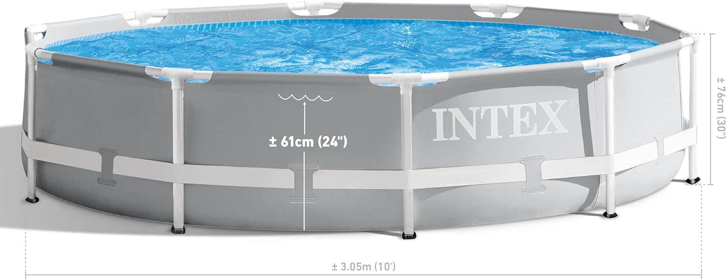 Intex Prism Frame Above Ground Swimming Pool Up, fits up to 6 People