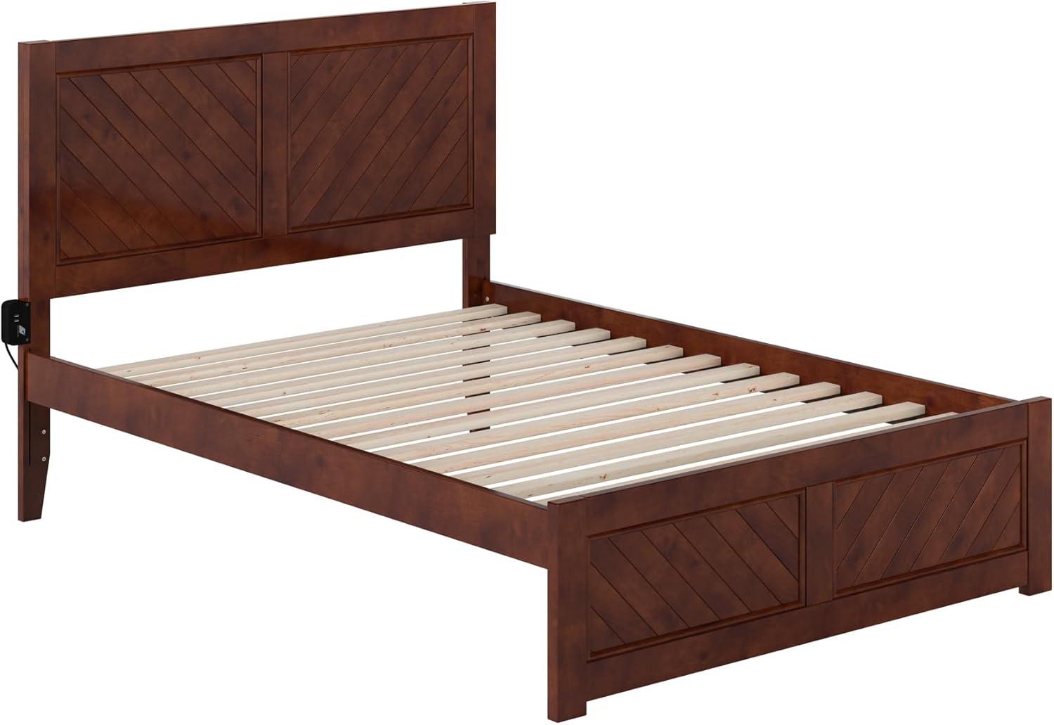 AFI Canyon Walnut Solid Wood Platform Bed with Matching Footboard, King