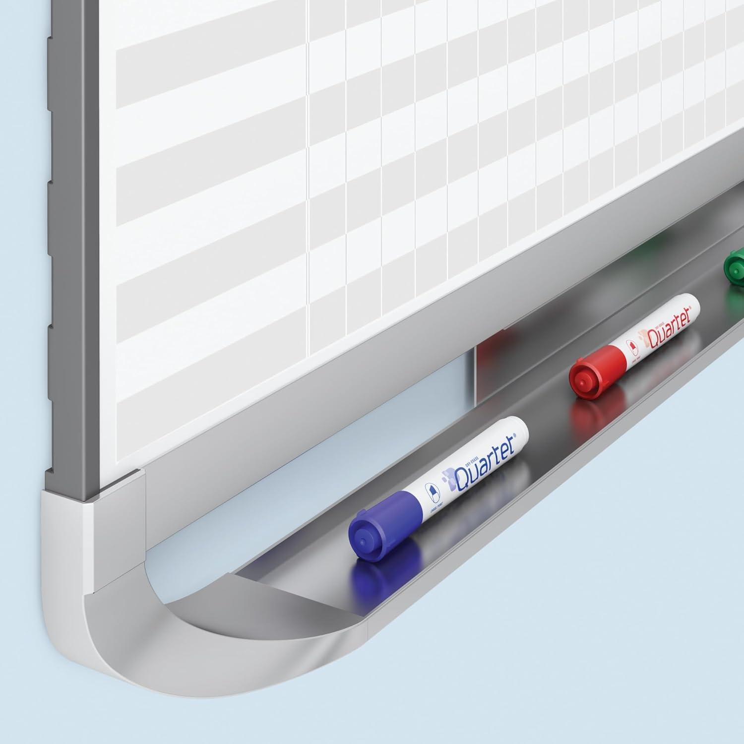 Quartet Prestige 2 Total Erase Project Planner - Wall Mountable - Metal - Graphite (PP32P2)