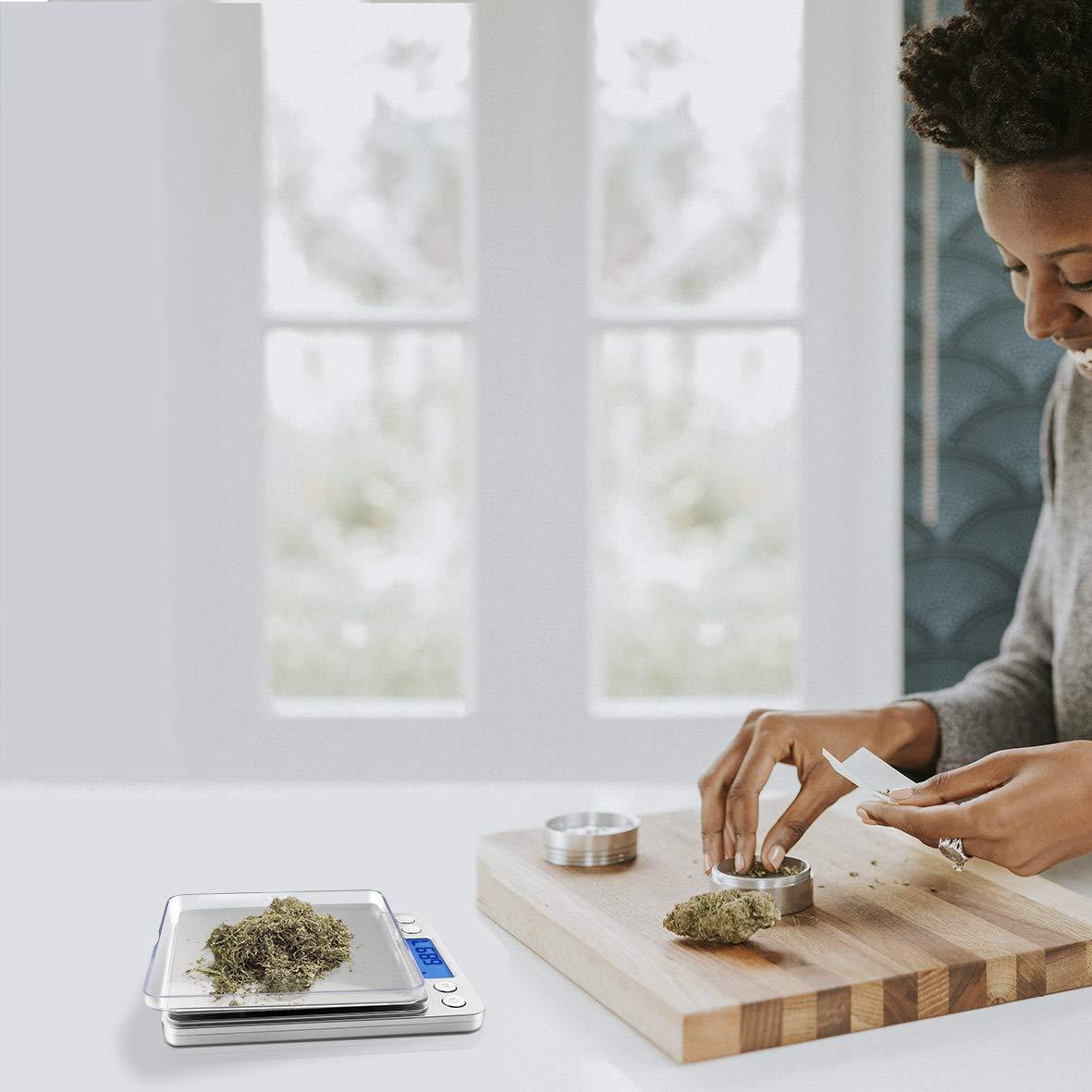 Compact Stainless Steel Digital Kitchen Scale with LCD Display