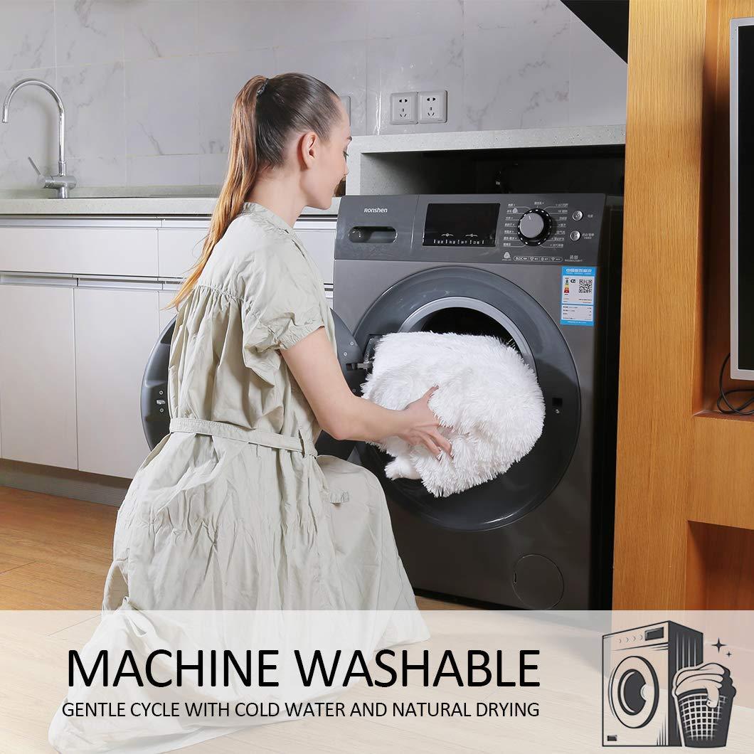 YUSOKI Twin Size Faux Fur Throw Blanket(White,60" x 80"),Whithout Pillows,Winter Lightweight Plush Fuzzy Soft Cozy Microfiber Comfy Bed Blanket for Women Kids Girls Couch Sofa Washable