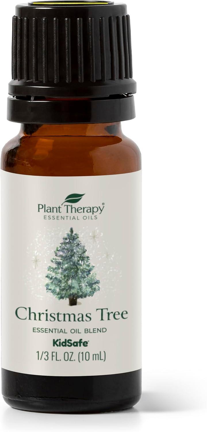 Plant Therapy Christmas Tree Holiday Essential Oil Blend 100% Pure, Undiluted, Natural, Therapeutic Grade 10 mL (1/3 oz)