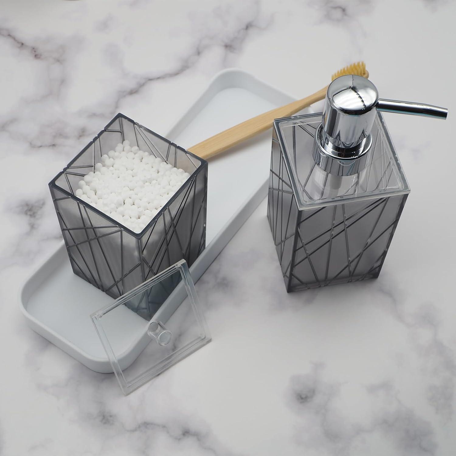 Home-Complete 6-Pc Bathroom Accessories Set, White