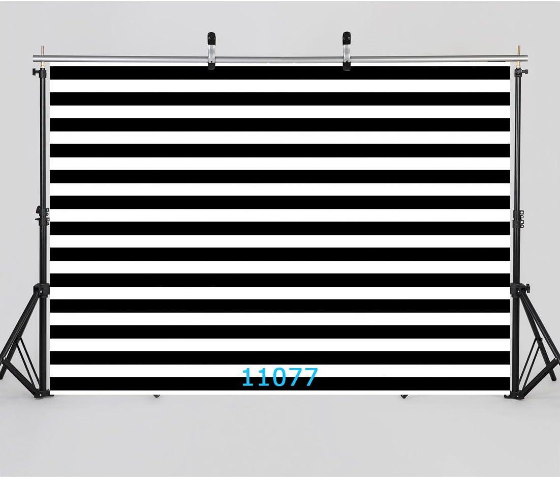 SJOLOON 7X5ft Black and White Stripe Photography Backdrops Birthday Party Decoration Backdrop Photo Studio Booth Background 11077