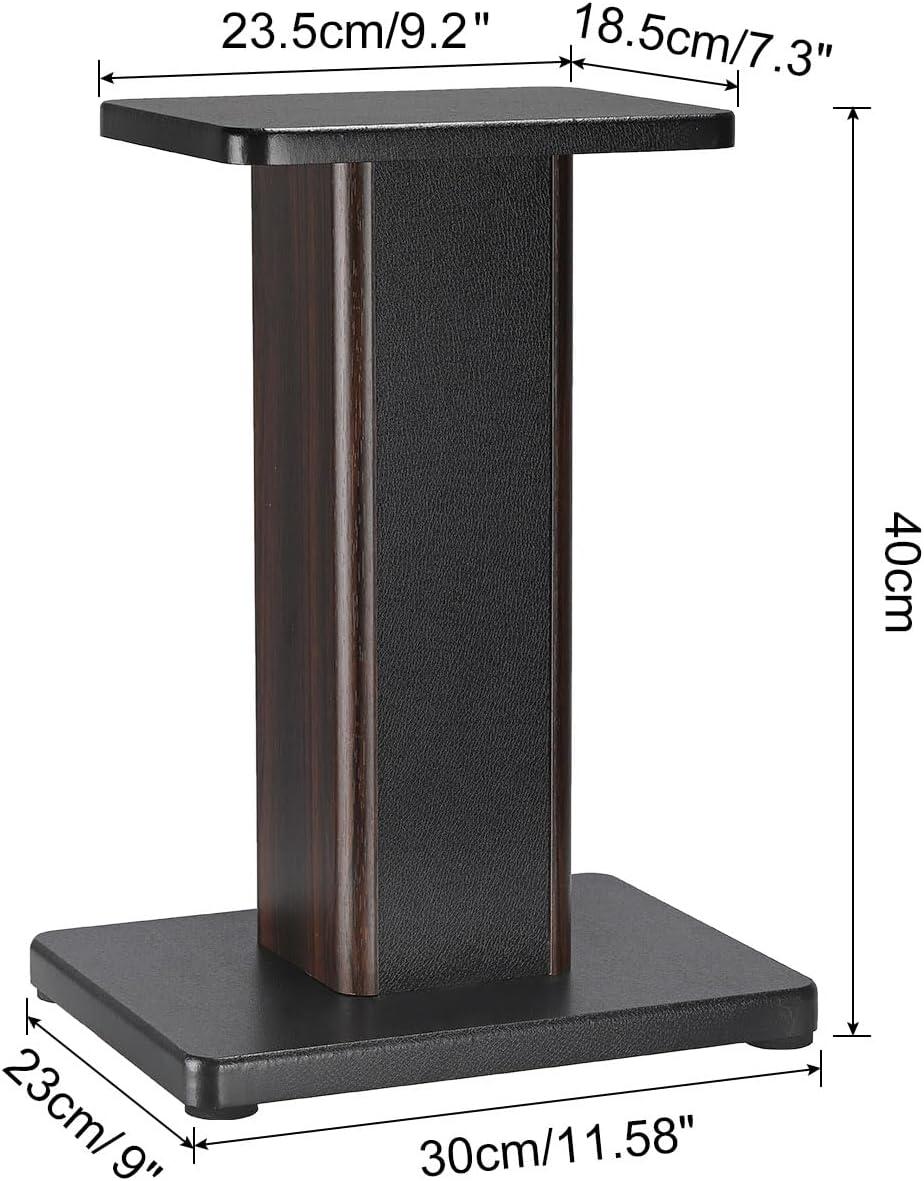 15.7 Inch Wood Grain Bookshelf Speaker Stands Pair