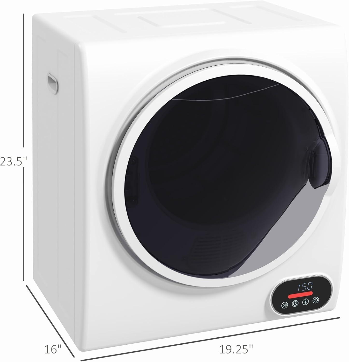 HomCom 1.5 Cubic Feet Vented Electric Stackable Dryer