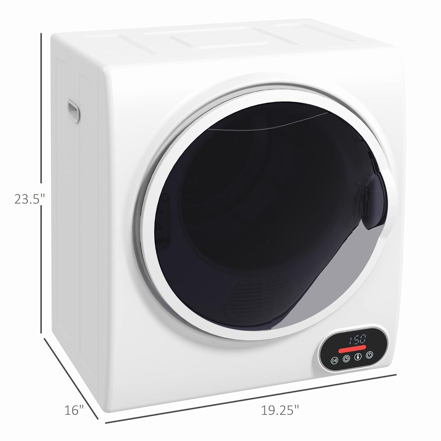 HomCom 1.5 Cubic Feet Vented Electric Stackable Dryer