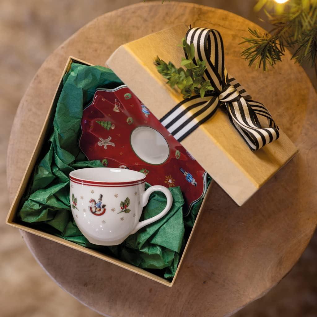 Christmas Floral Print Ceramic Espresso Mug