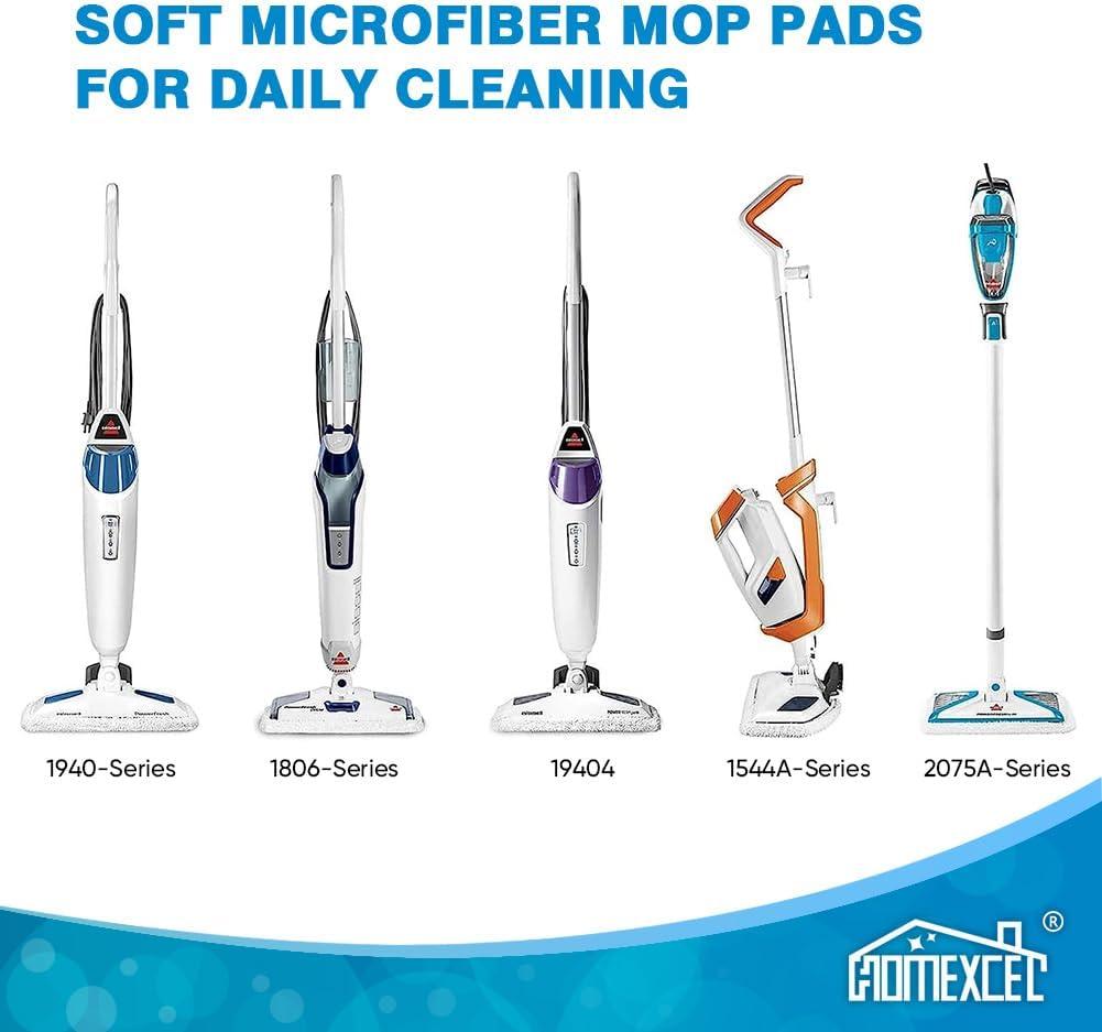 Detetap Steam Mop Replacement Pads Compatible with Bissell Powerfresh Steam Mop 1940 1806 1440 1544 Series, Model 19402 19404 19408 2685A 2075A 1940A 1940Q 1940T 1940W, Steam Mop Pads Refills,4 Pack