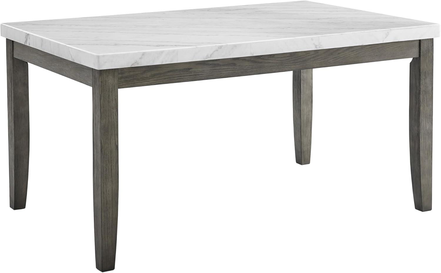 Steve Silver Emily White Marble Top Dining Table