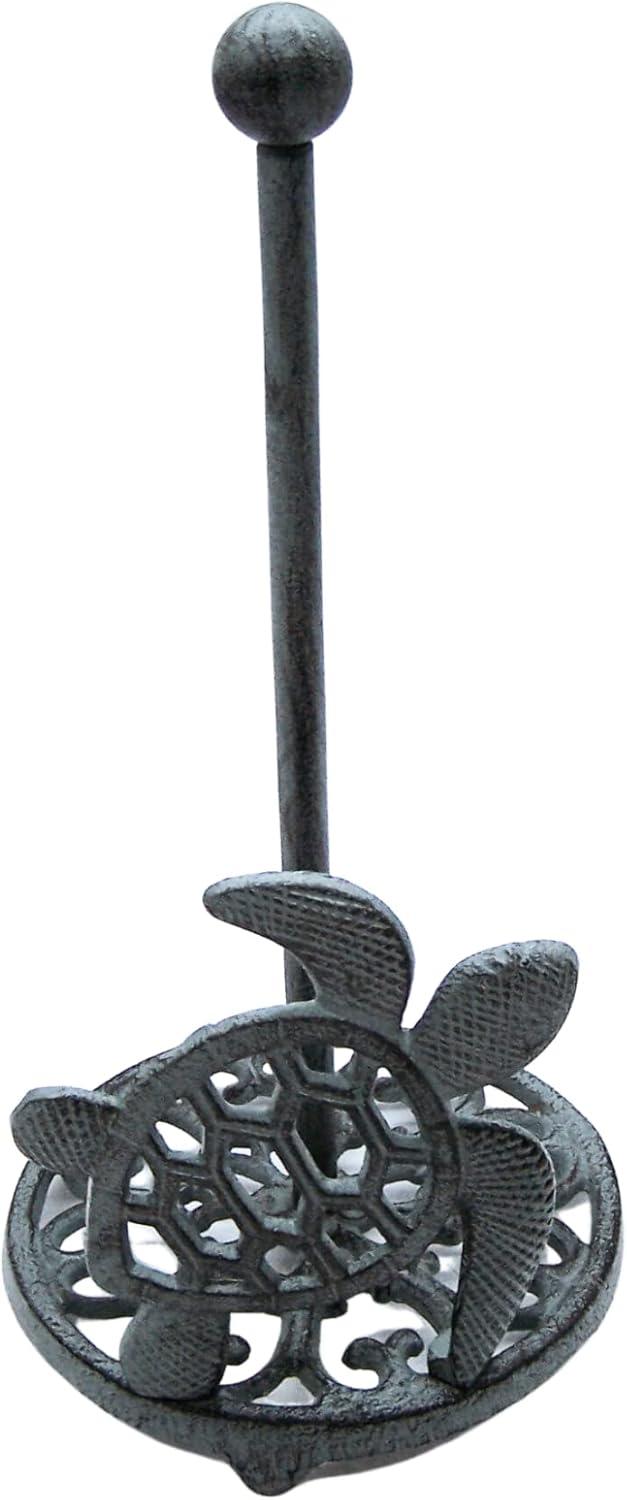 Sea Turtle Paper Towel Holder, Nautical Kitchen Accessories, Freestanding Countertop Organization, 13 Inches