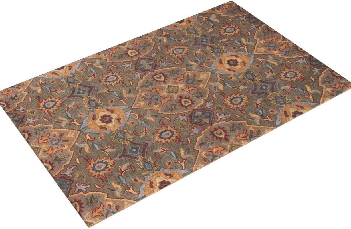 Heritage HG653 Handmade Area Rug - 8'x10' - Green/Yellow - Safavieh