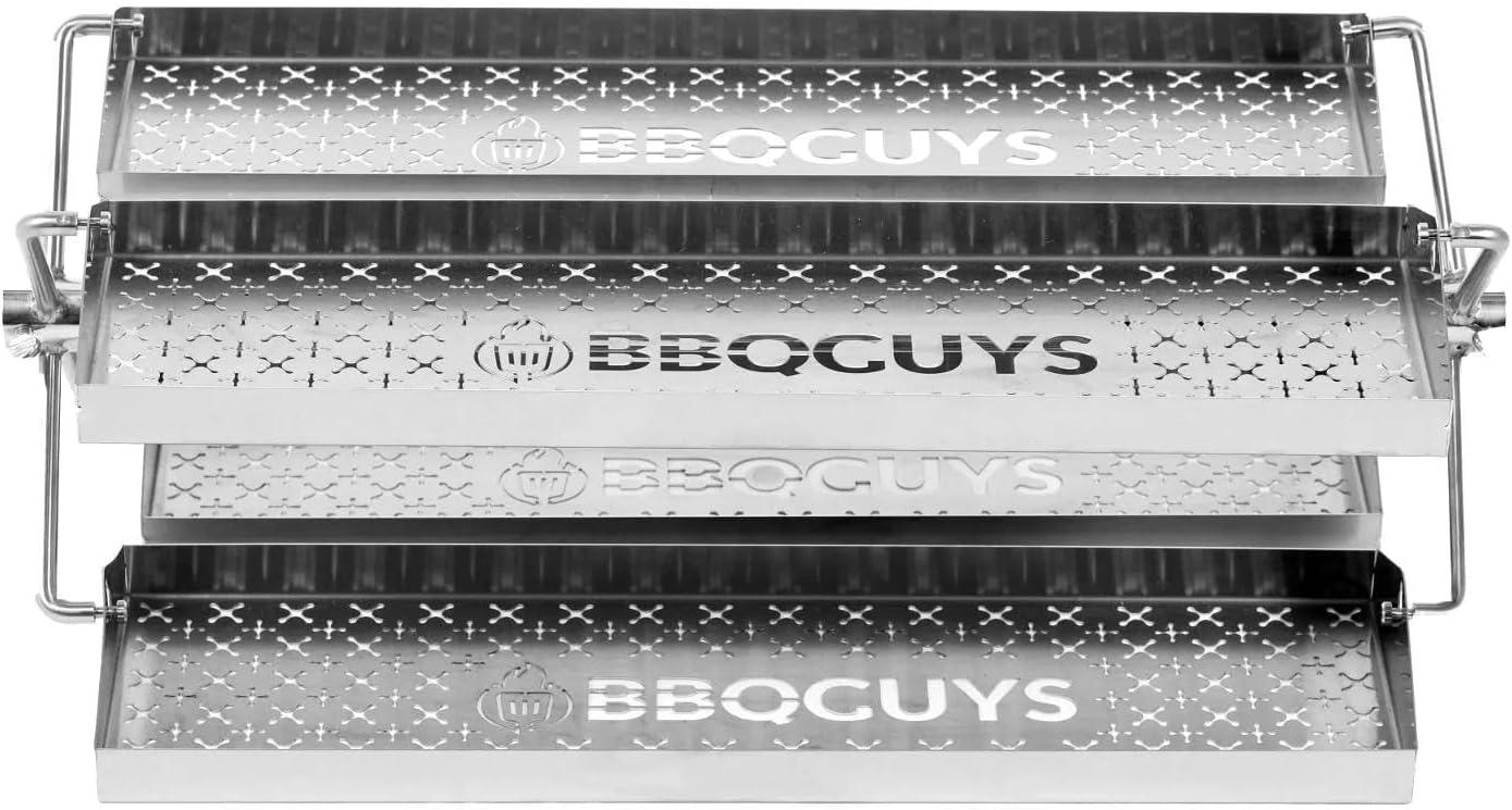 Stainless Steel Rotating BBQ Grill Rib Trays