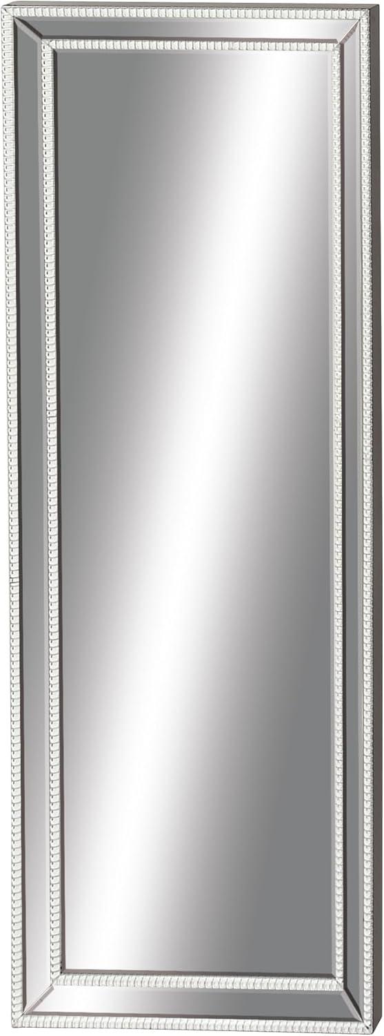 Modern Silver Full Length Rectangular Leaning Mirror