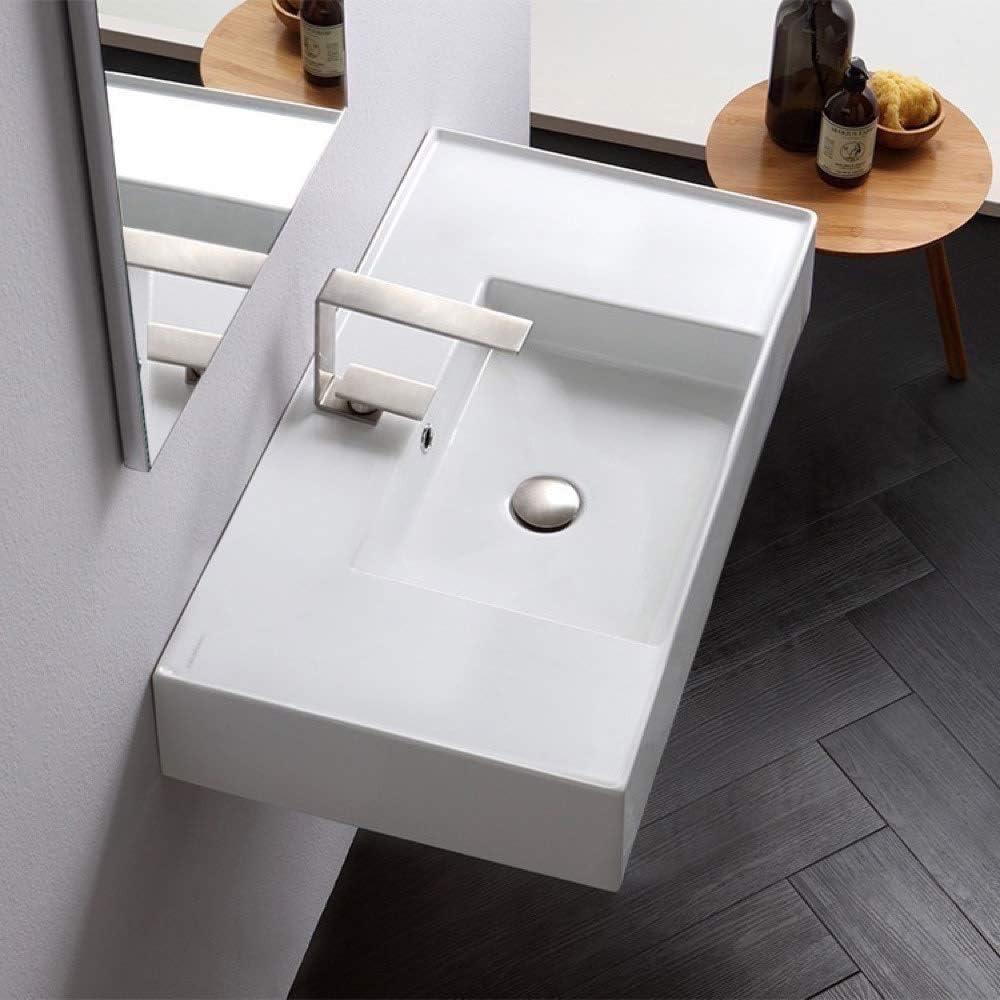 Scarabeo By Nameeks 17.4'' Glossy White Ceramic Rectangular Bathroom Sink with Overflow