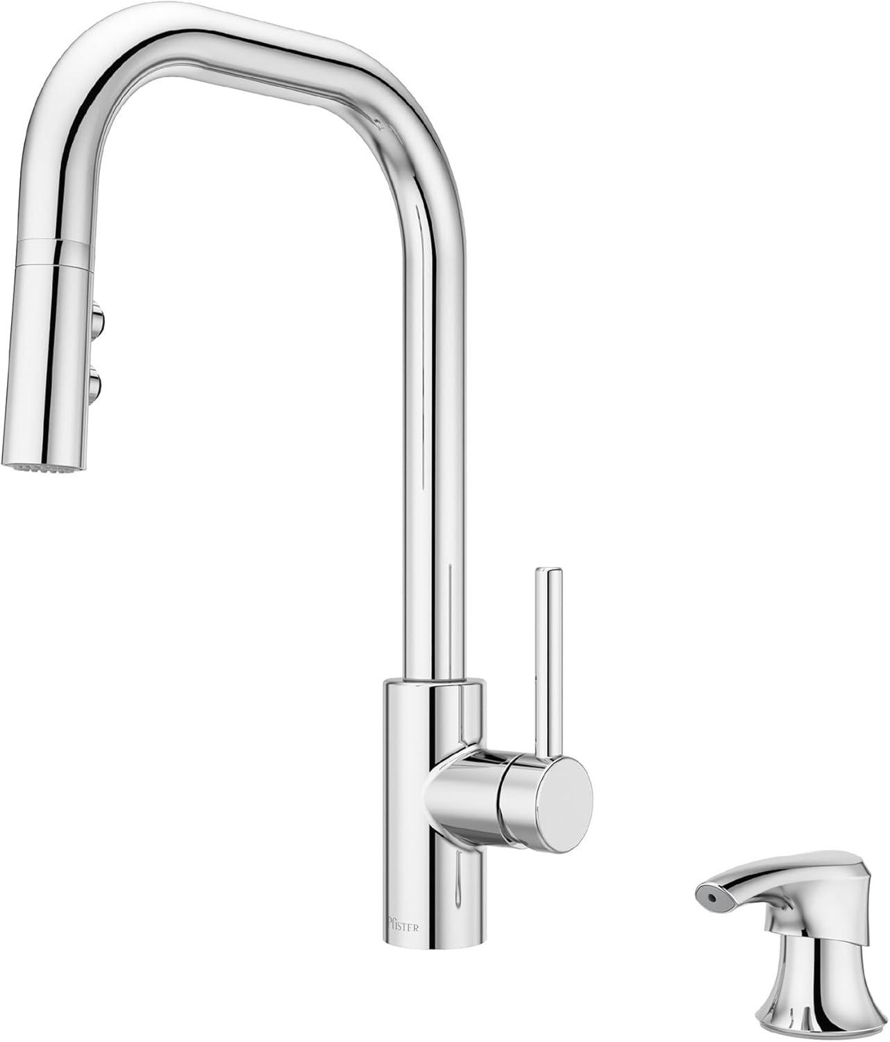 Pfister F-529-7Znr Zanna 1.66 GPM Single Hole Pull Down Kitchen Faucet - Chrome