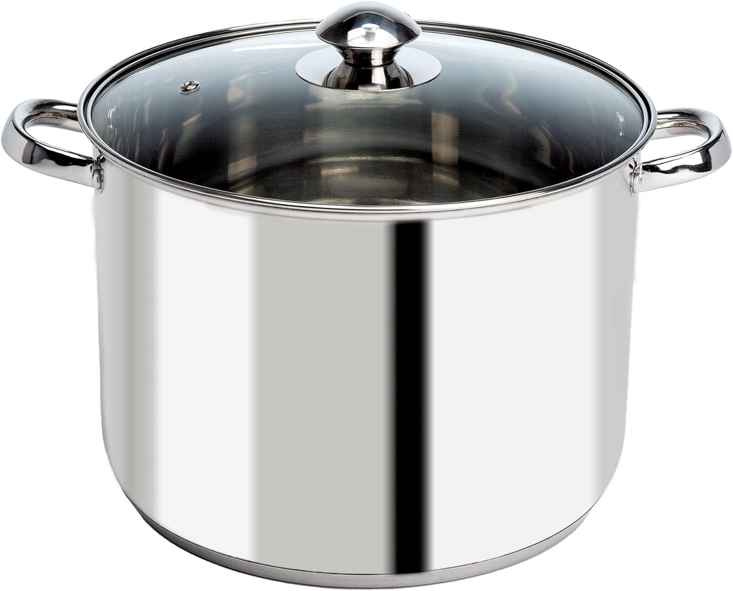 Ecolution 8-Quart Stainless Steel Stock Pot with Glass Lid