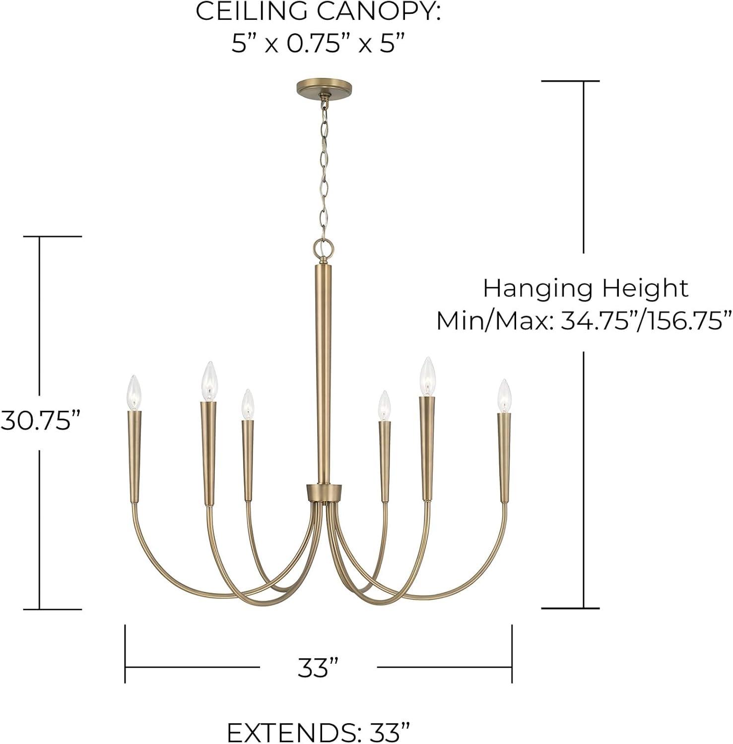 6 - Light Dimmable Classic / Traditional Chandelier