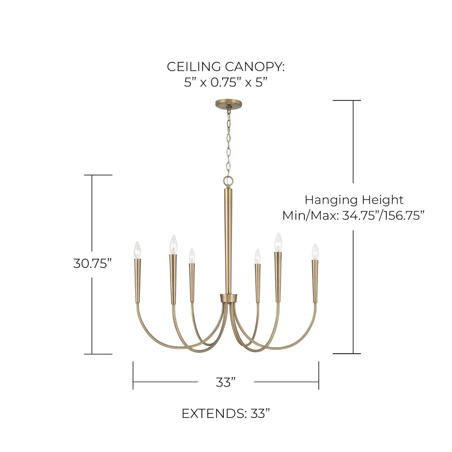 Capital Lighting 6 - Light Dimmable Classic / Traditional Chandelier