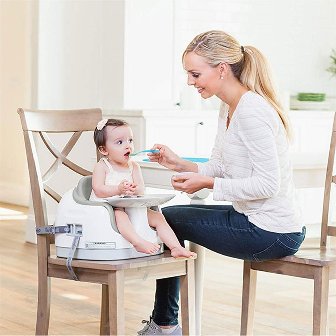 Bumbo Baby Infant Toddler Soft Foam Multi Seat with Removable Tray and Safety Buckle Straps for Kids' 6-36m - Cool Gray