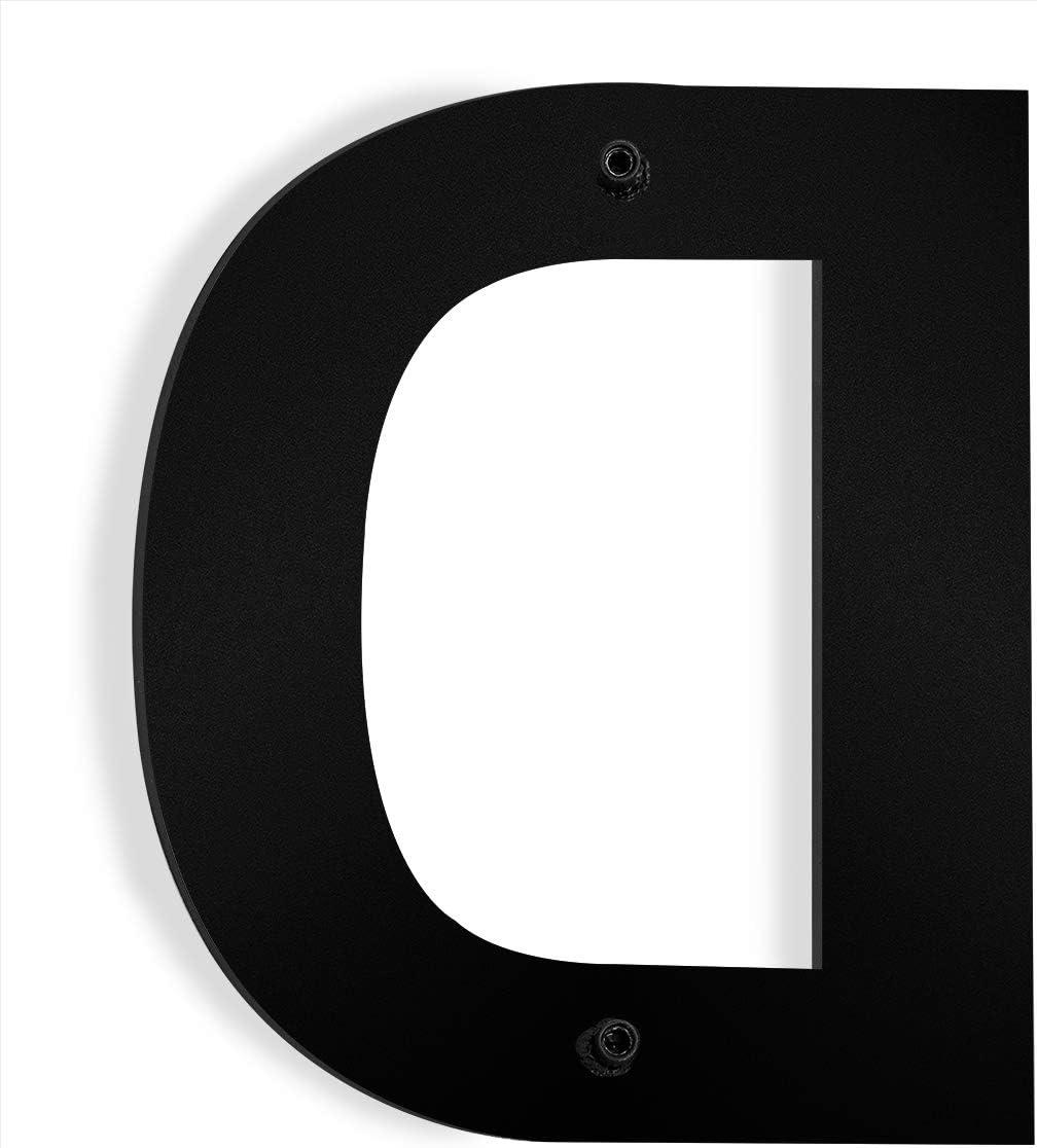 Barton 6 Inch Floating House Number "D" Stainless Steel Anti-Rust House Address Numbers for Outside, Mailbox Yard Home Front Door, Black Finish