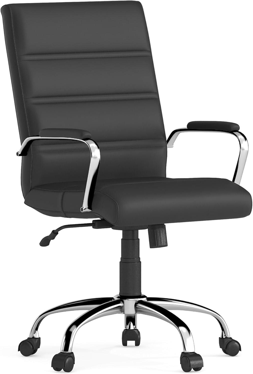 Flash Furniture Mid-Back Executive Swivel Office Chair with Metal Frame and Arms