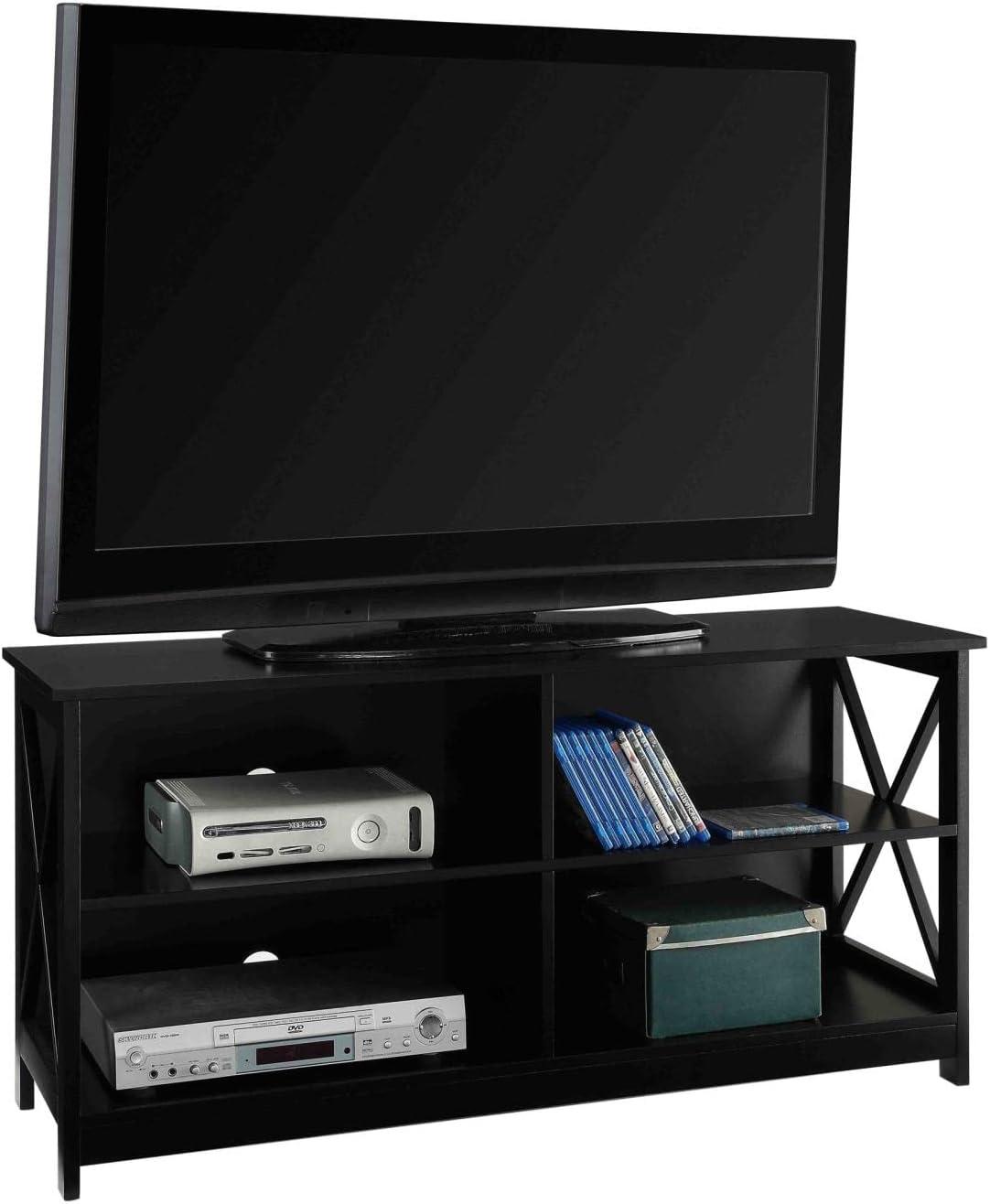 Convenience Concepts Oxford 55 inch TV Stand with Shelves, Black