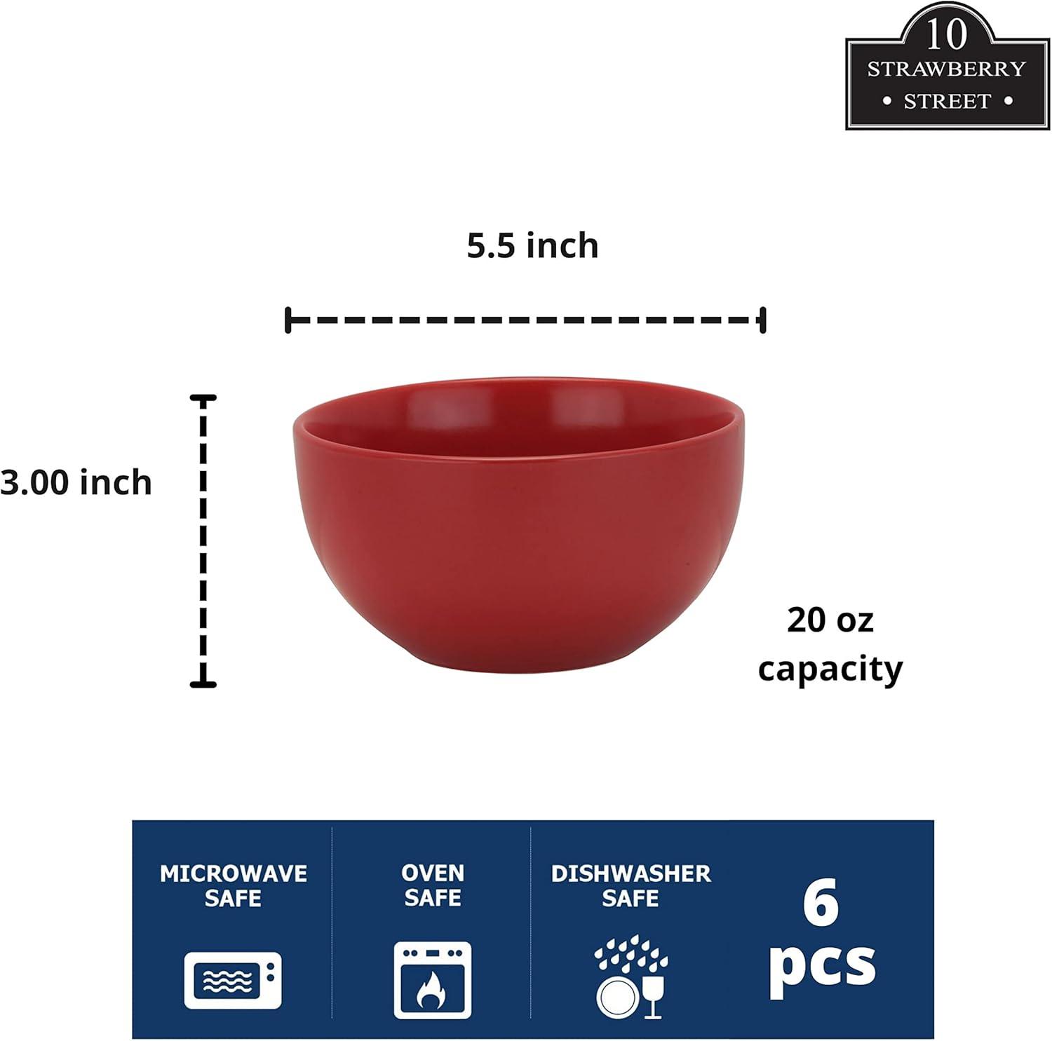 Ten Strawberry Street Wazee Matte 16 oz. Cereal Bowl (Set of 6)
