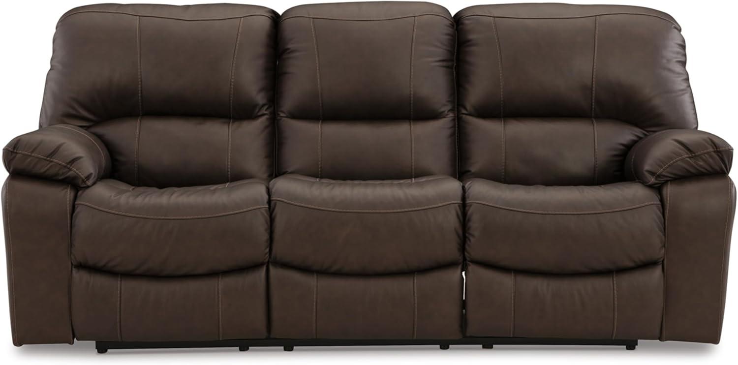 88" Leather Match Pillow top Arm Reclining Sofa