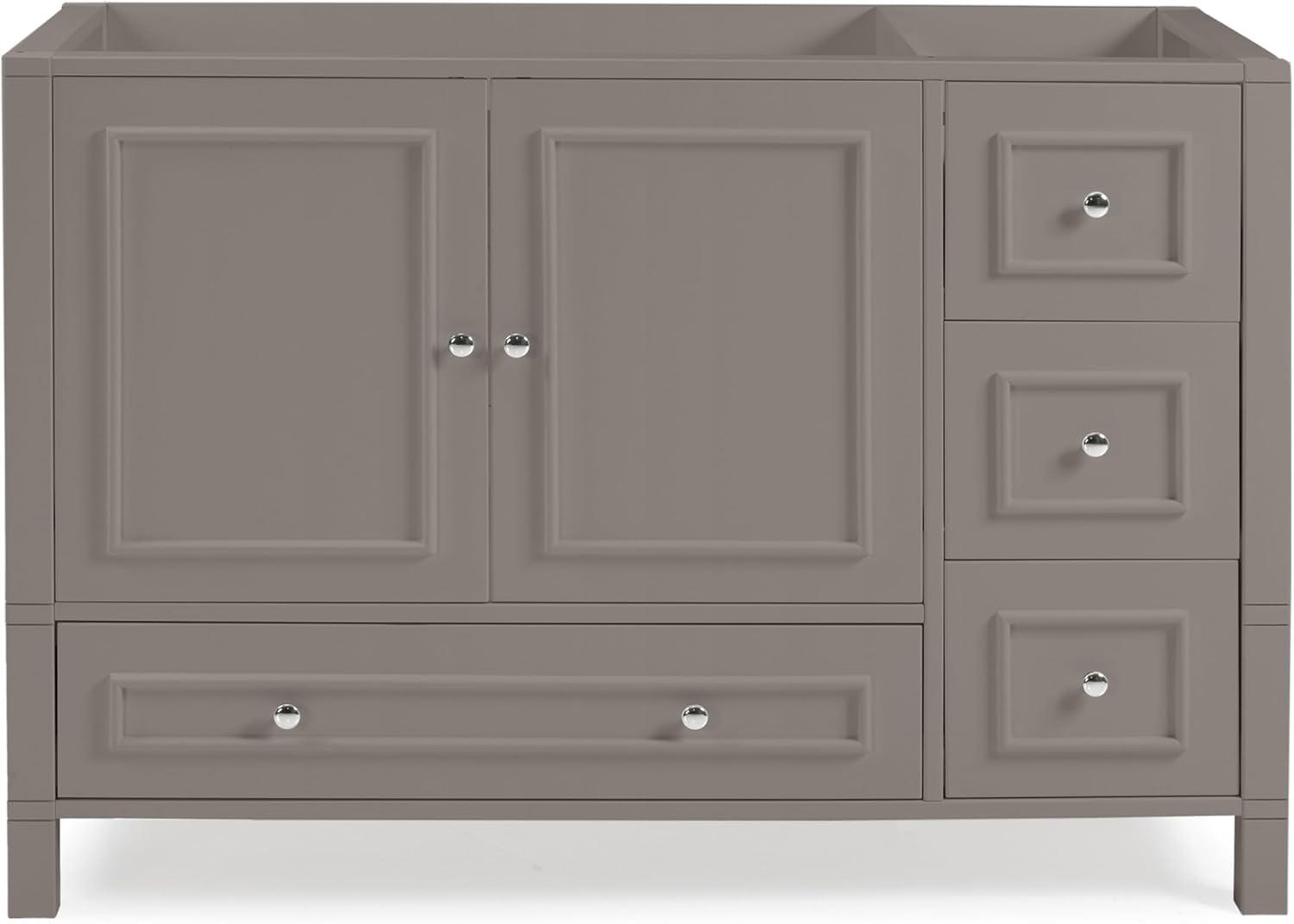 48" Williamsburg Gray Double Freestanding Vanity Cabinet