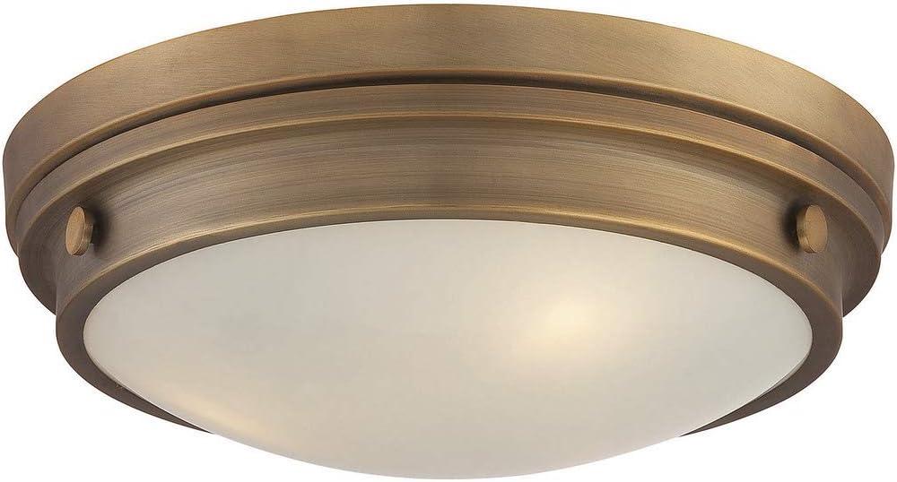 Savoy House Lucerne 3 - Light Flush Mount in  Warm Brass