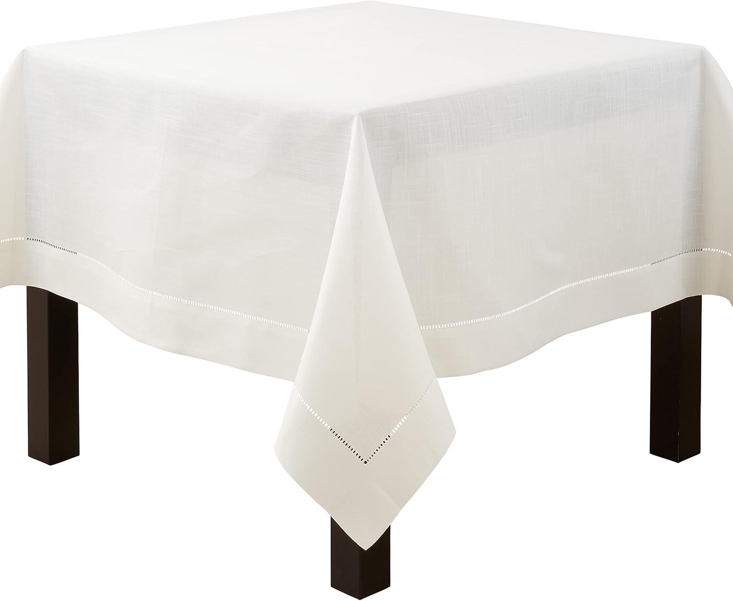 Saro Lifestyle Classic Hemstitch Border Tablecloth