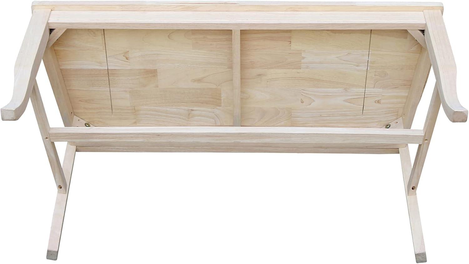 International Concepts Double X - Back Bench - Unfinished : Hardwood Rectangular Dining & Kitchen Seating