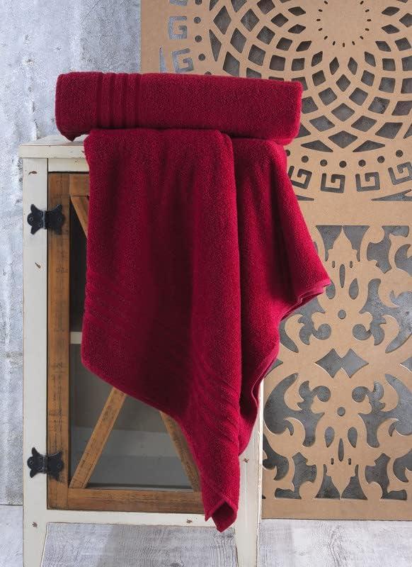 Hammam Linen Burgundy Jumbo Large Bath Sheets Towels 2-Pack Soft and Absorbent, Premium Quality 100% Cotton Towels