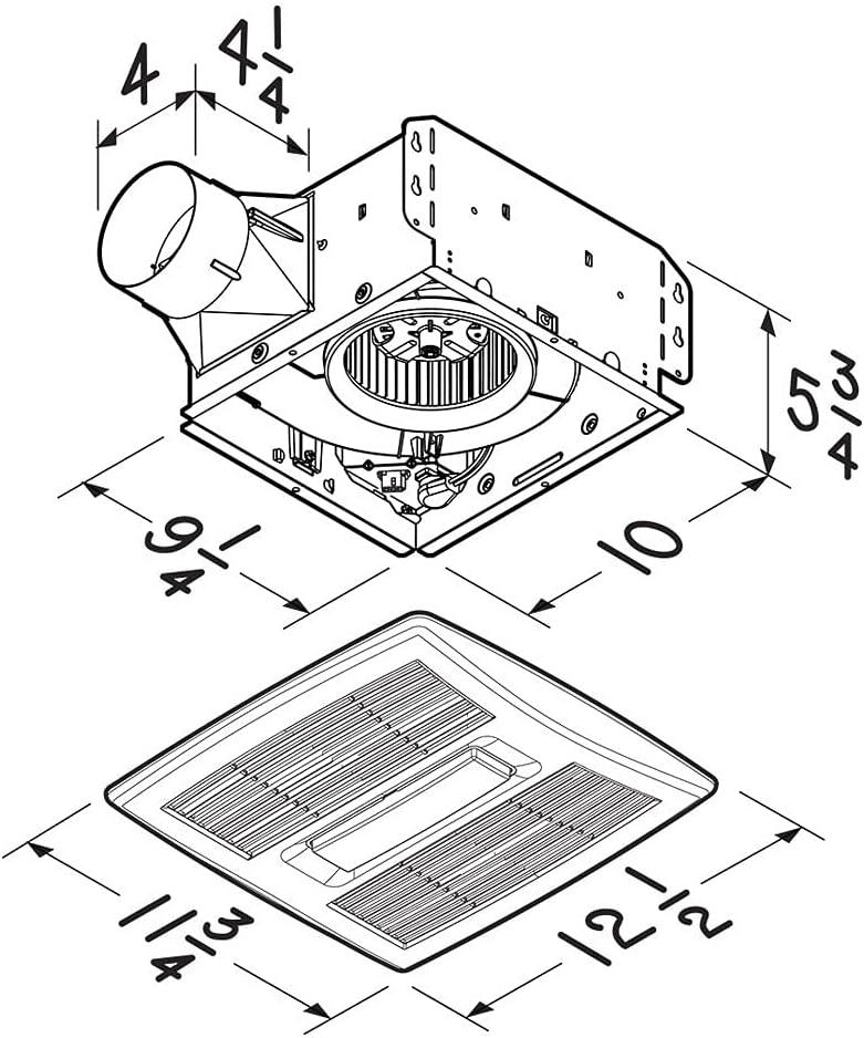 110 CFM Energy Star Certified Bathroom Fan