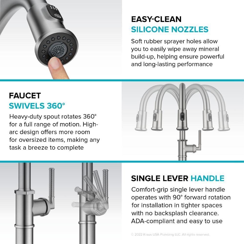 KRAUS Allyn Pull-Down Single Handle Kitchen Faucet