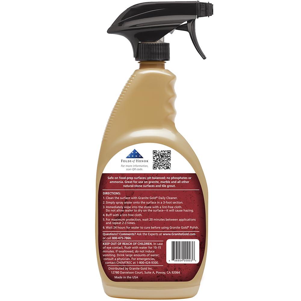 Granite Gold Sealer, Countertop Sealer for Granite, Marble and More, 24 fl oz