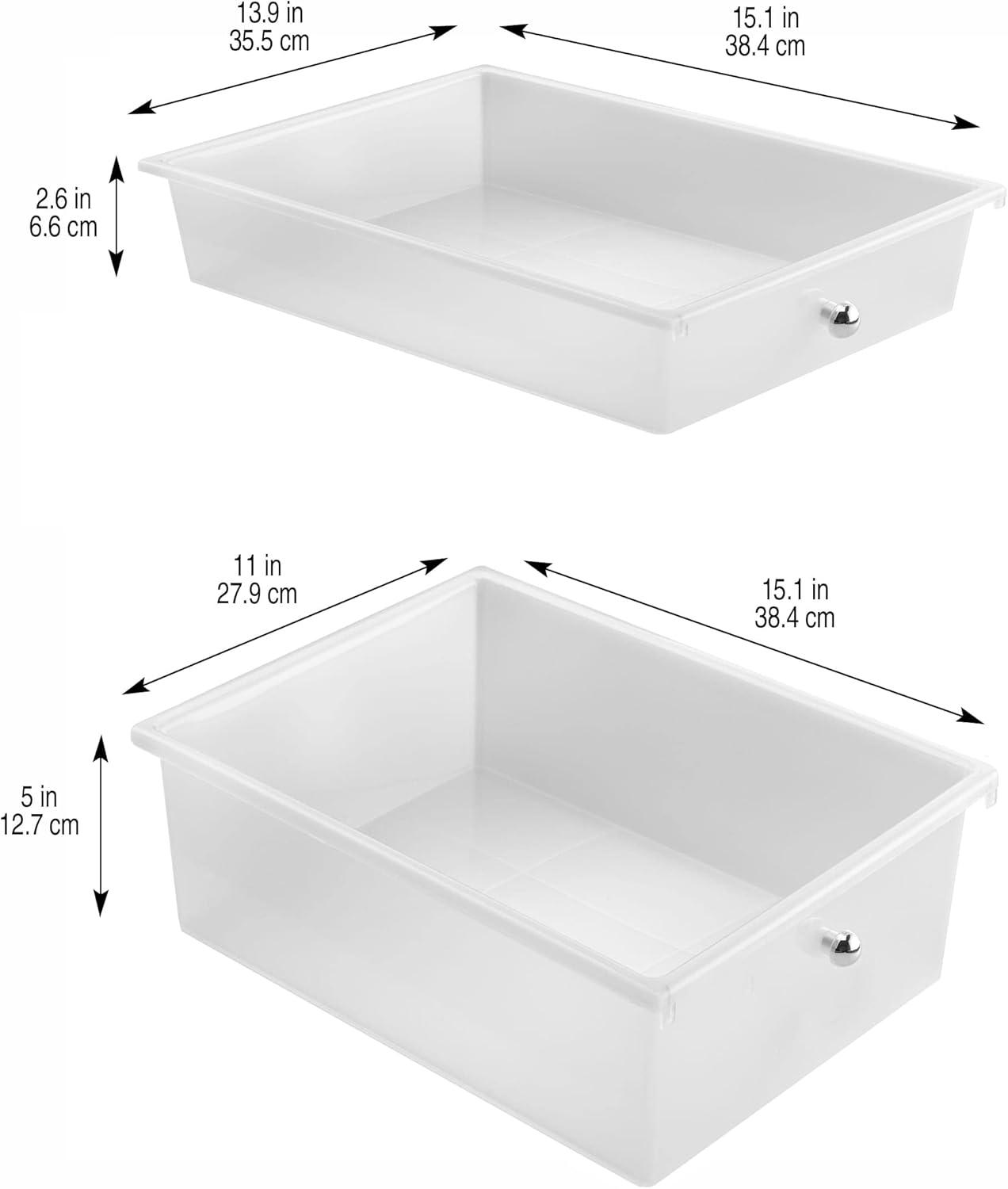 Simply Tidy Essex Home or Office Rolling Cart with Storage Drawers, White