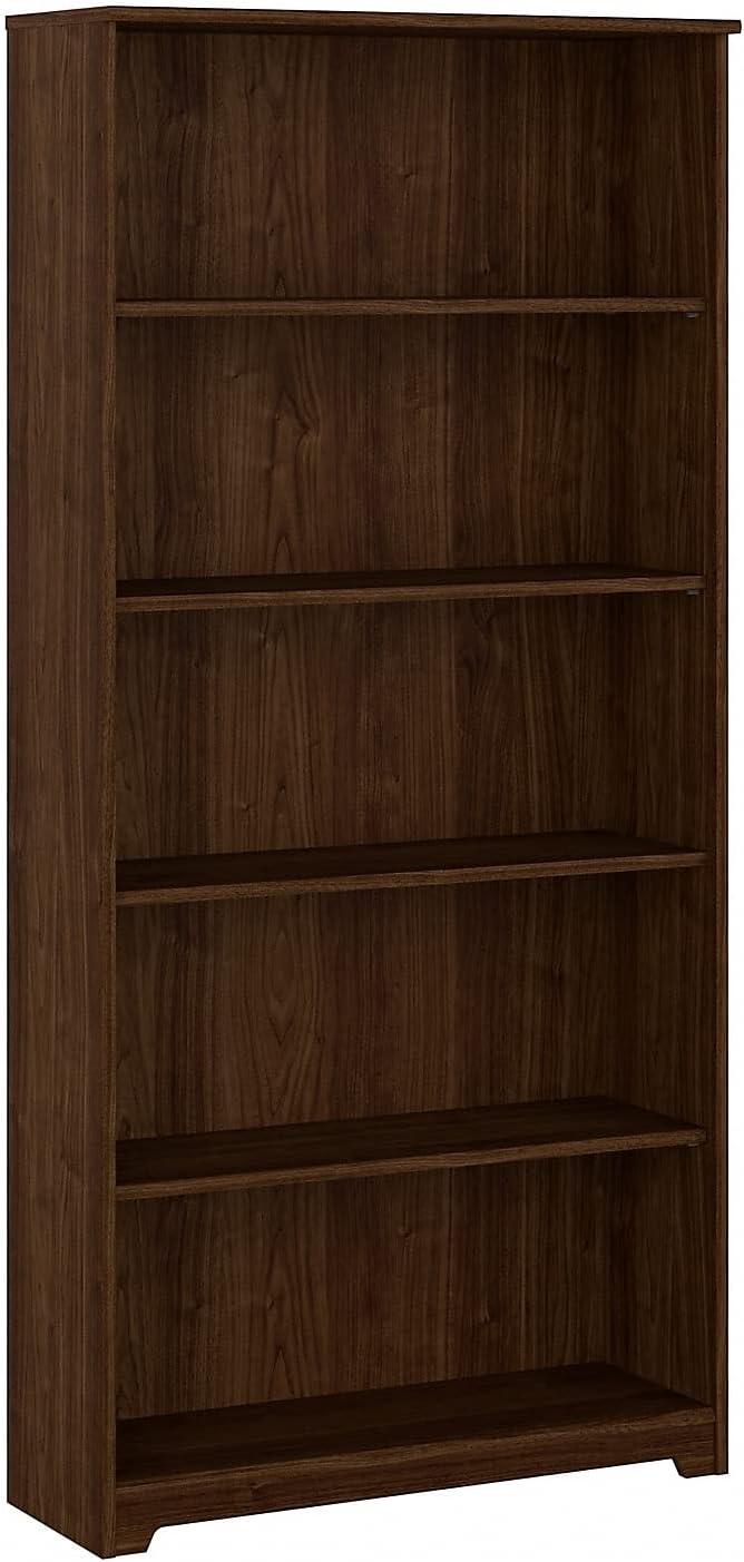 Cabot Tall 5 Shelf Bookcase in Modern Walnut - Engineered Wood