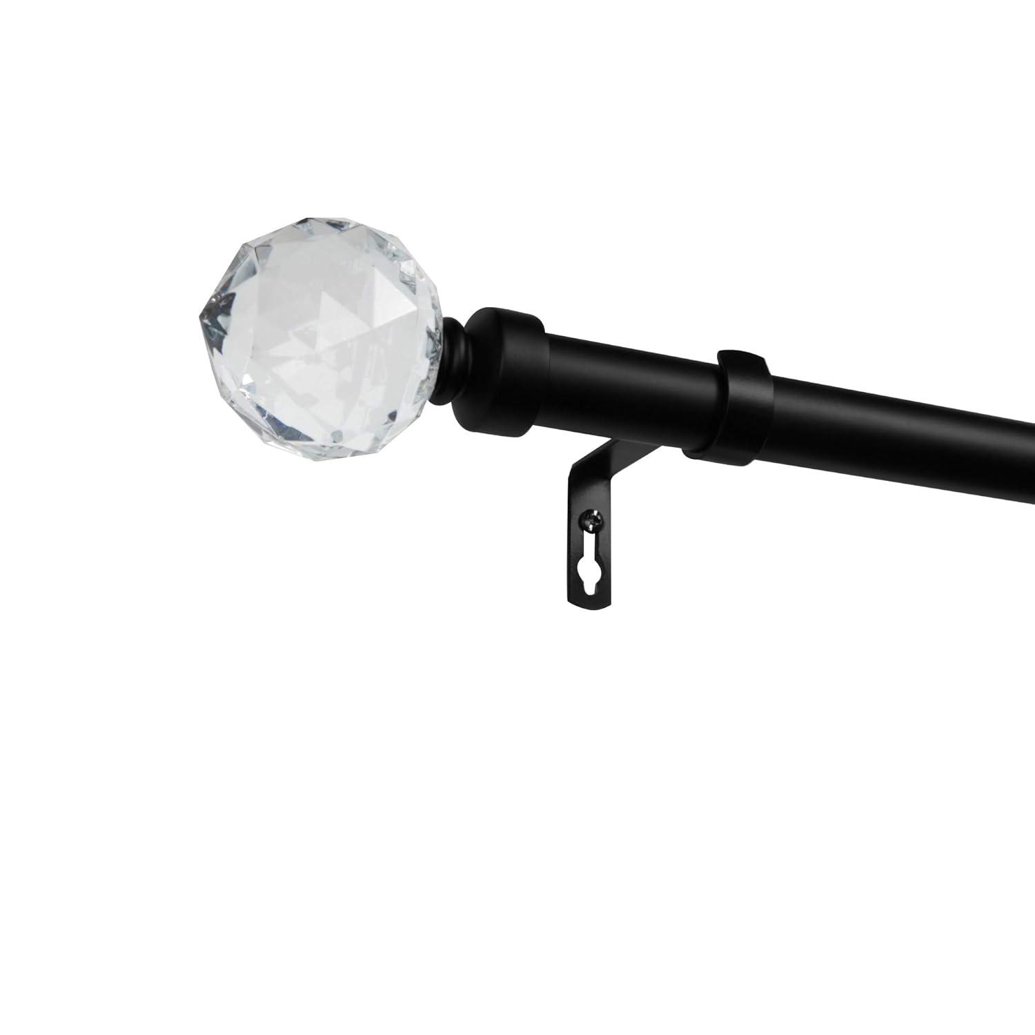 Amalgamated Textiles EXCLUSIVE HOME Crystal Ball 1" Curtain Rod and Finial Set