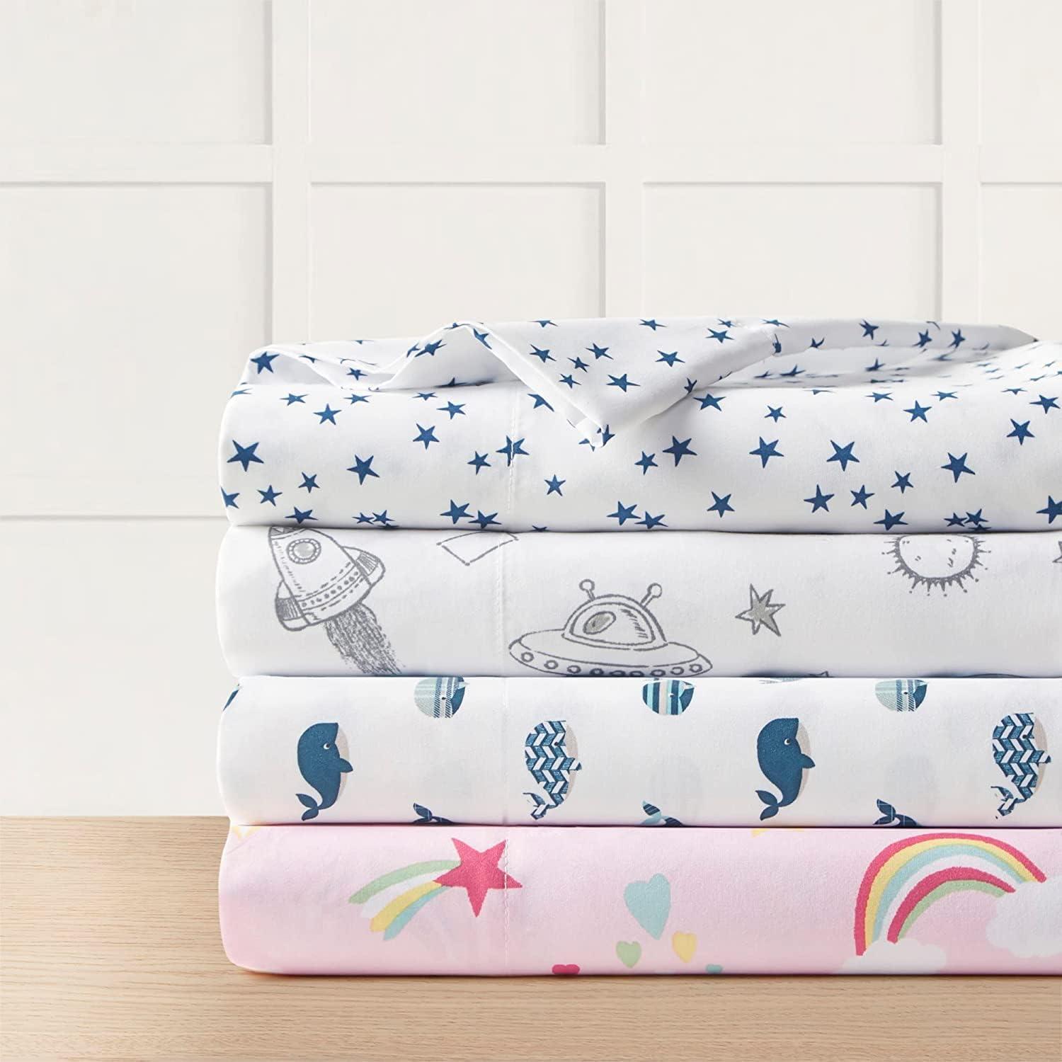 Whales Printed Microfiber Sheet Set