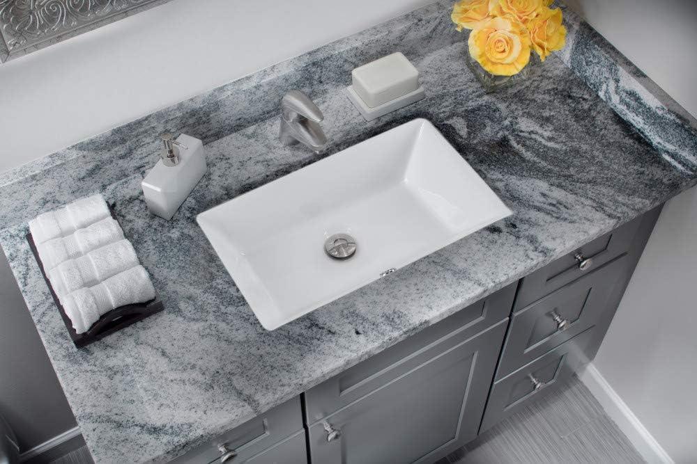 21 in. x 13-3/8 in. Glazed Porcelain Bathroom Sink in White