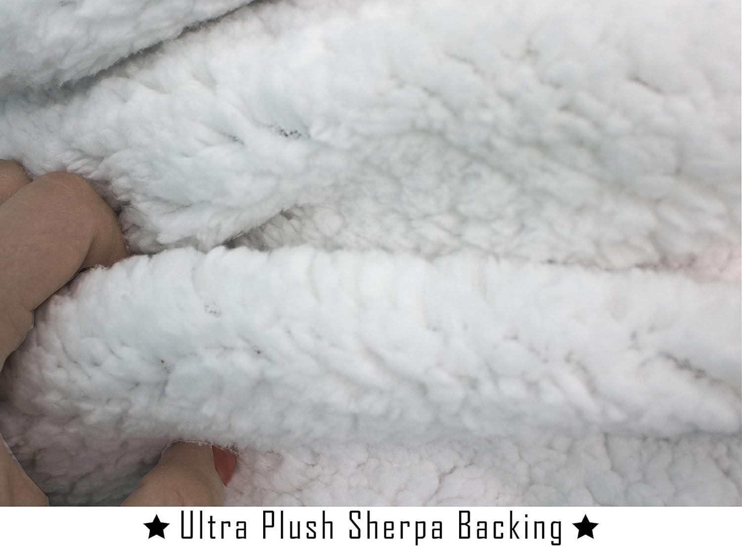 Elegant Comfort Throw Blanket, Reversible Sherpa Flannel, Ultra-Soft, Fuzzy, Cozy and Plush- All Season Lightweight Decorative Throw, 50 x 60 inches, Solid Sherpa Throw, Black