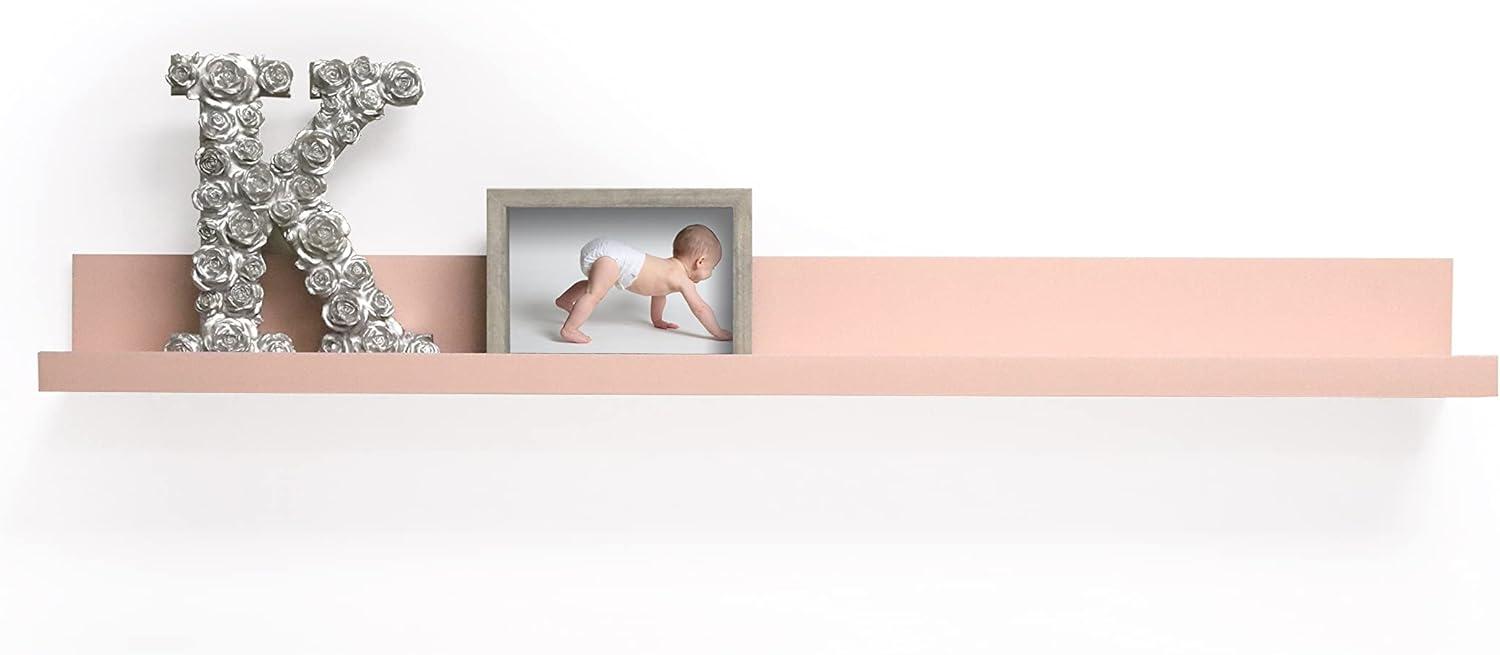 Charming Pink Floating Picture Ledge Shelf for Playful Display