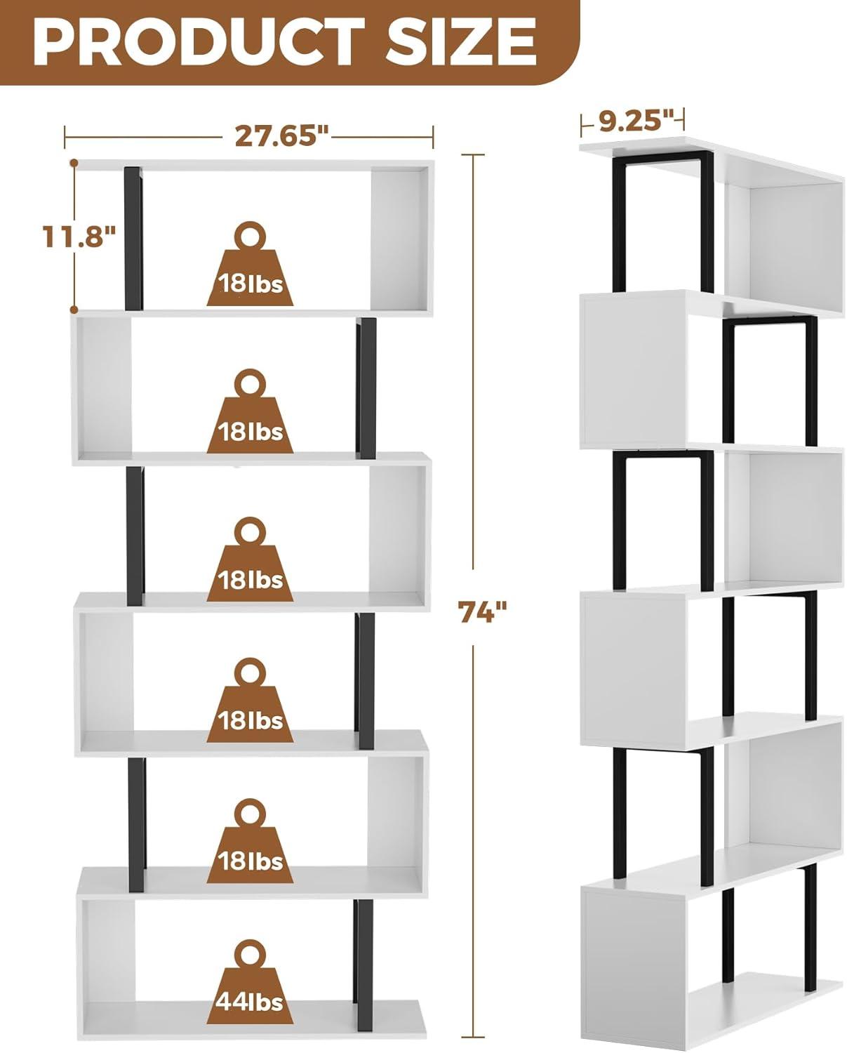 Hokku Designs 6 Tier Geometric Bookcase