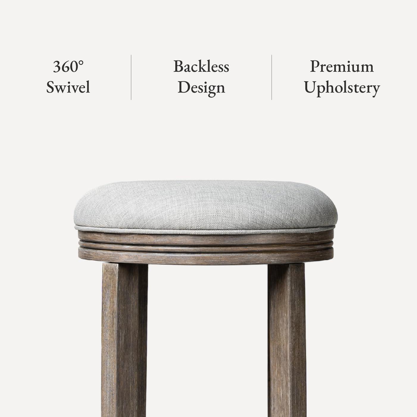 Maven Lane Maven Lane Eva Stool with Fabric Upholstery