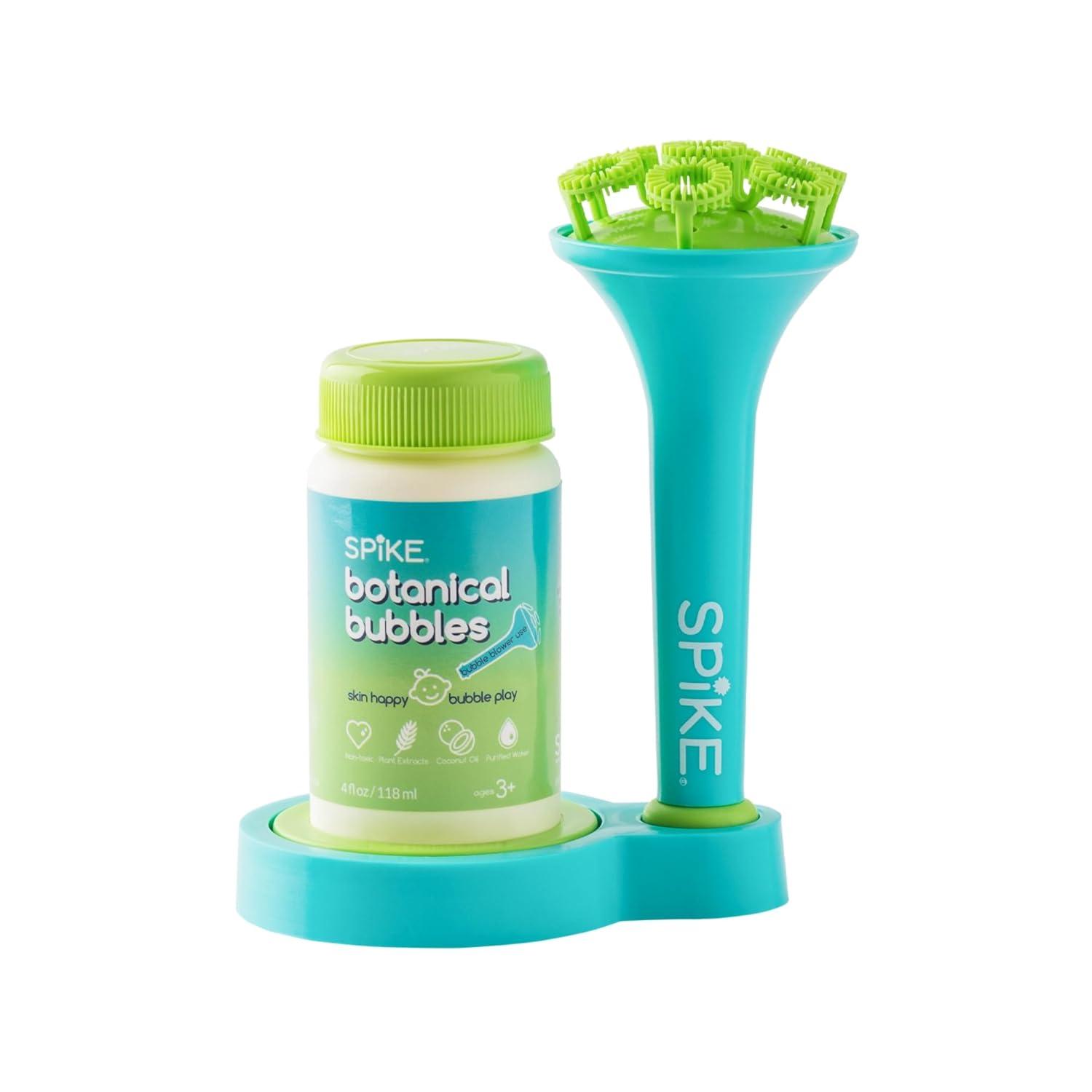 Innobaby Spike Bubble Blower with 4 oz Bubble Solution and Dipping Tray - Aqua Color
