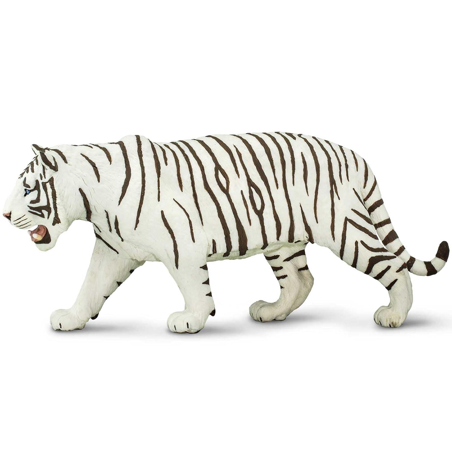 Safari Ltd. White Siberian Tiger Figurine - Realistic 10" Figure - Educational Toy for Boys, Girls, & Kids Ages 3+