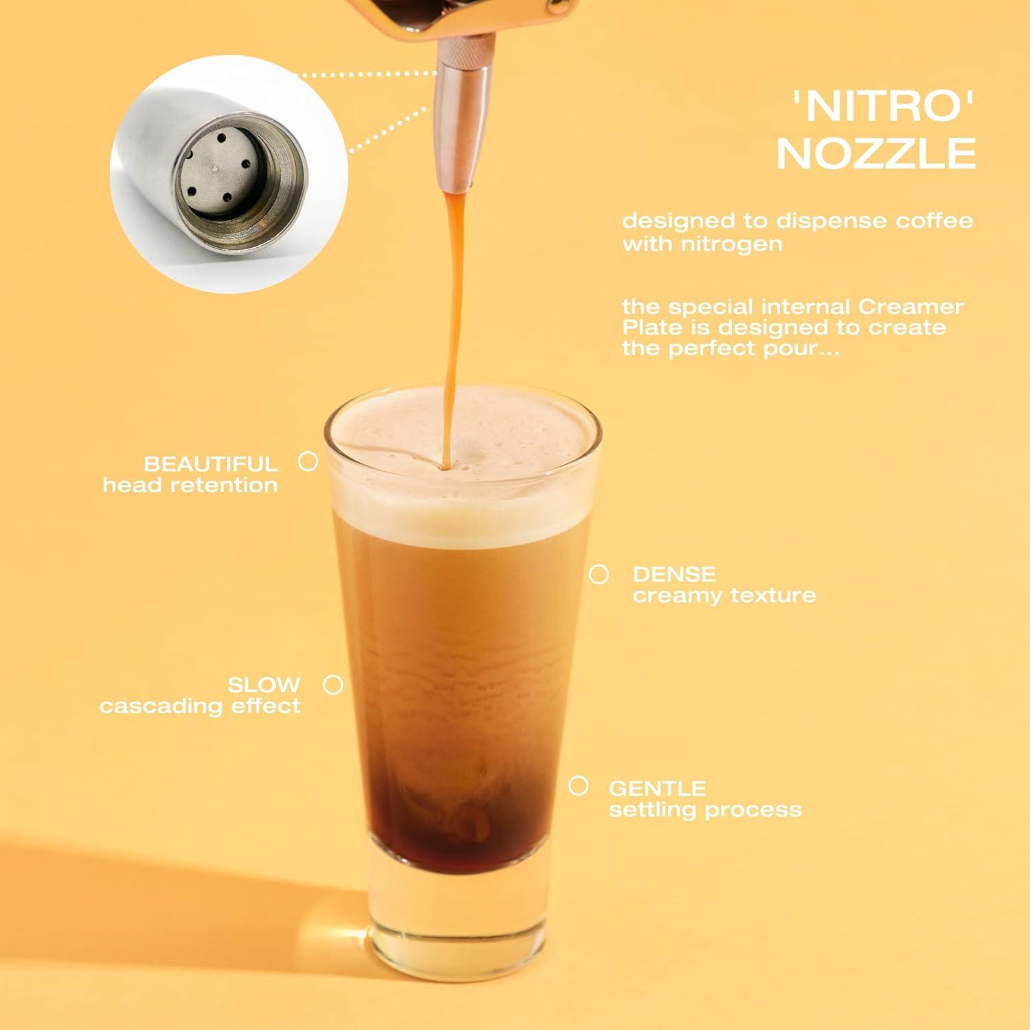 NITRO KAFO Cold Brew Maker and Nitro Cold Brew Coffee Maker with Cold Brew Mason Jar & Nitro Coffee Machine