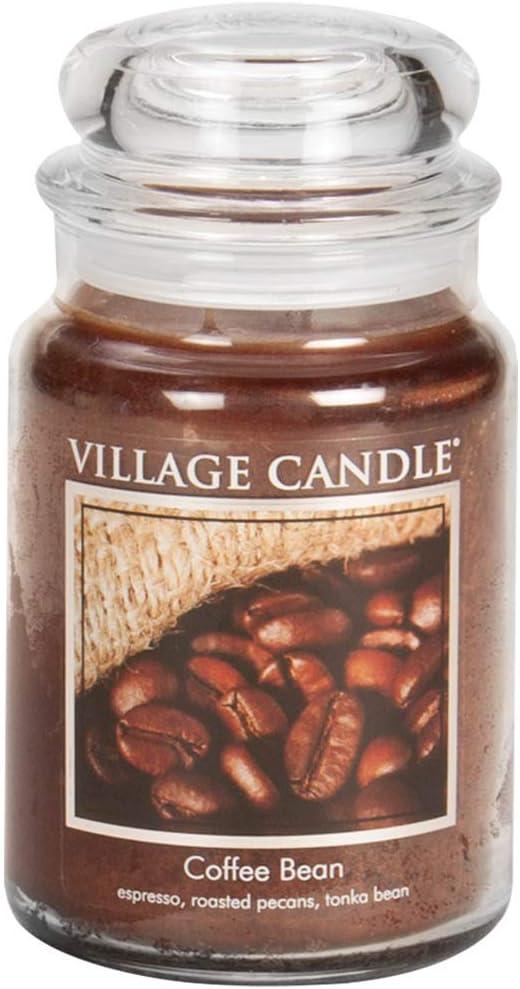 Large Brown Coffee Bean Scented Glass Jar Candle